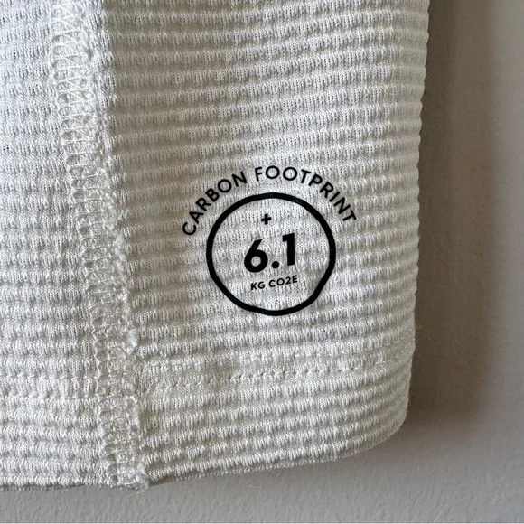 Allbirds-Waffle Textured Cream Lightweight Tee (Size:Small) - Picture 8 of 10